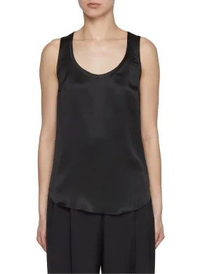 -----------BRUNELLO CUCINELLI ---- ------------BLACK ----Scoop Neck Sleeveless Top --