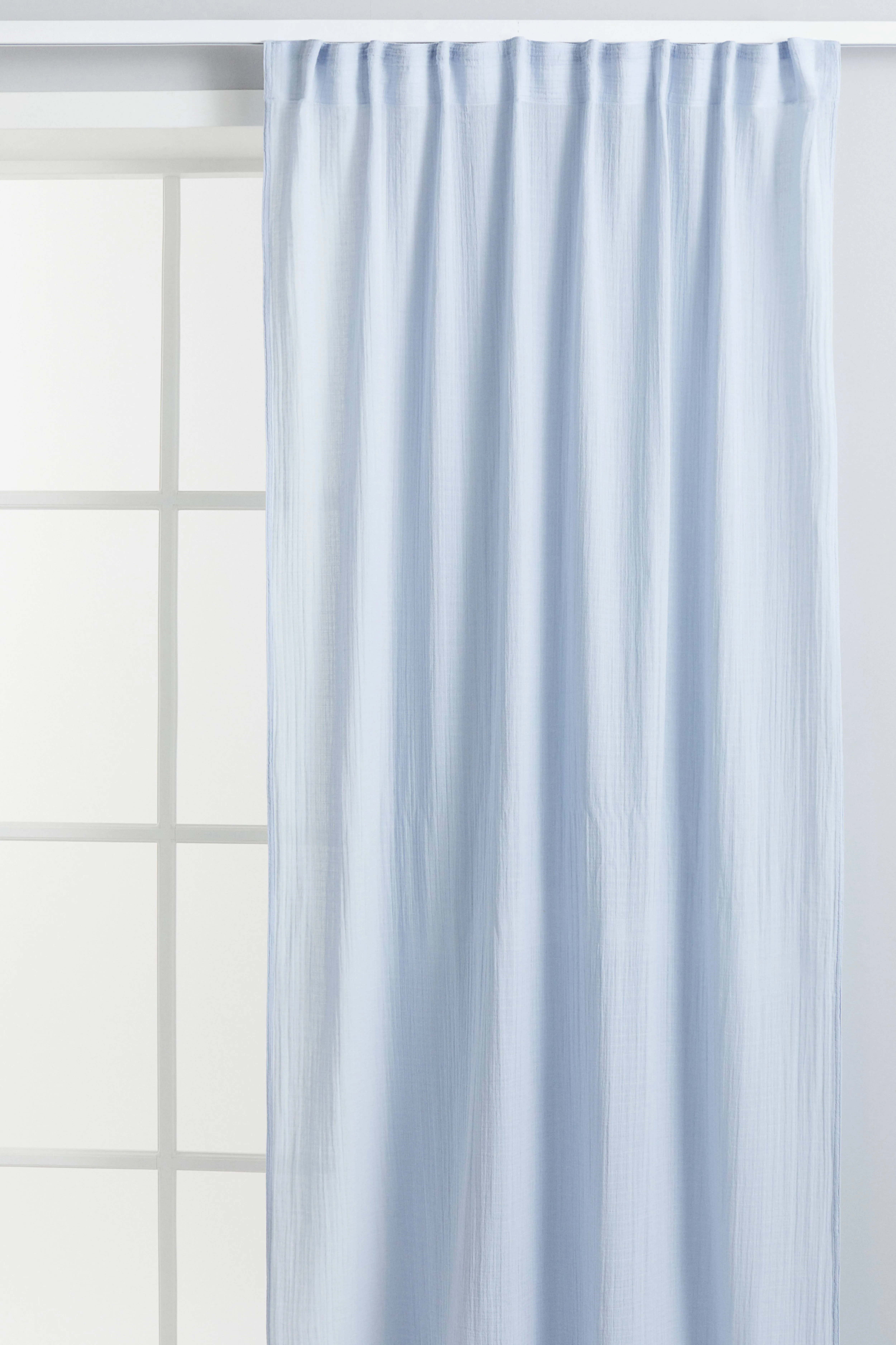 2-pack muslin curtain lengths - Light blue - Home All | H&M GB