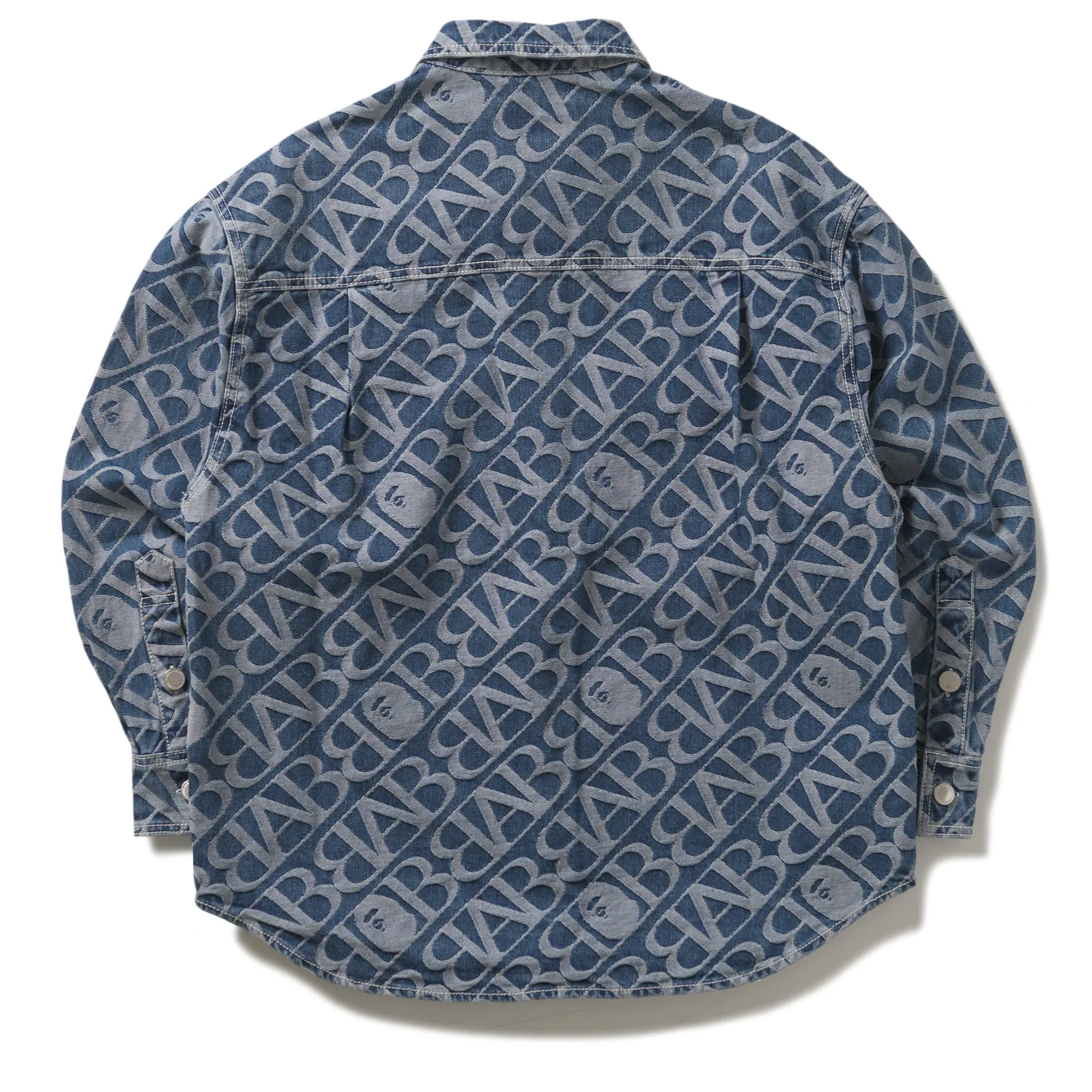 A Bathing Ape Denim Monogram Jacket - Blue