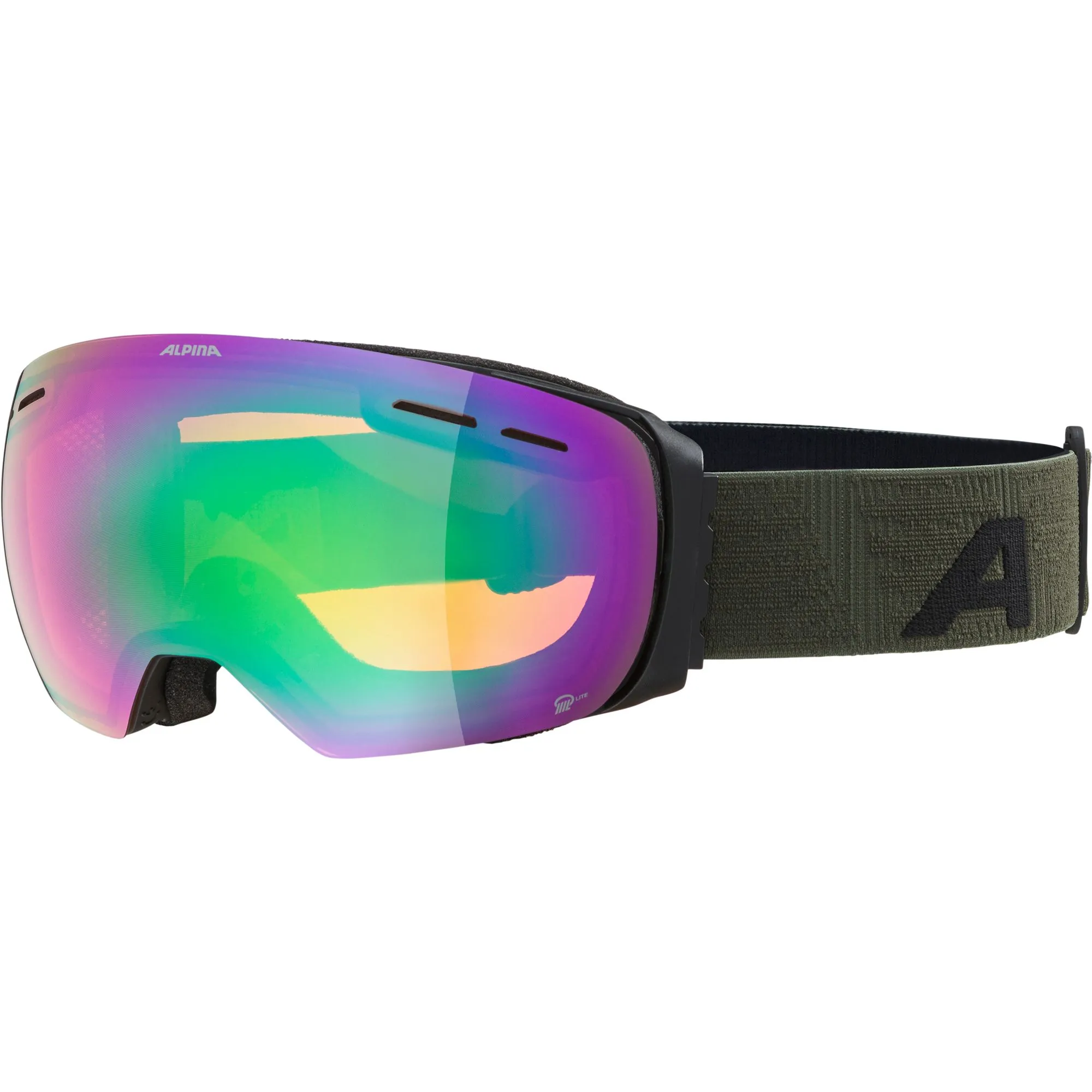 Alpina - Granby Q-Lite Ski Goggles black green matt