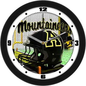 Appalachian State Mountaineers 11.5'' Suntime Premium Glass Face Football Helmet Wall Clock