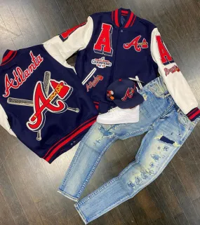 ATLANTA BRAVES LETTERMAN VARSITY JACKET