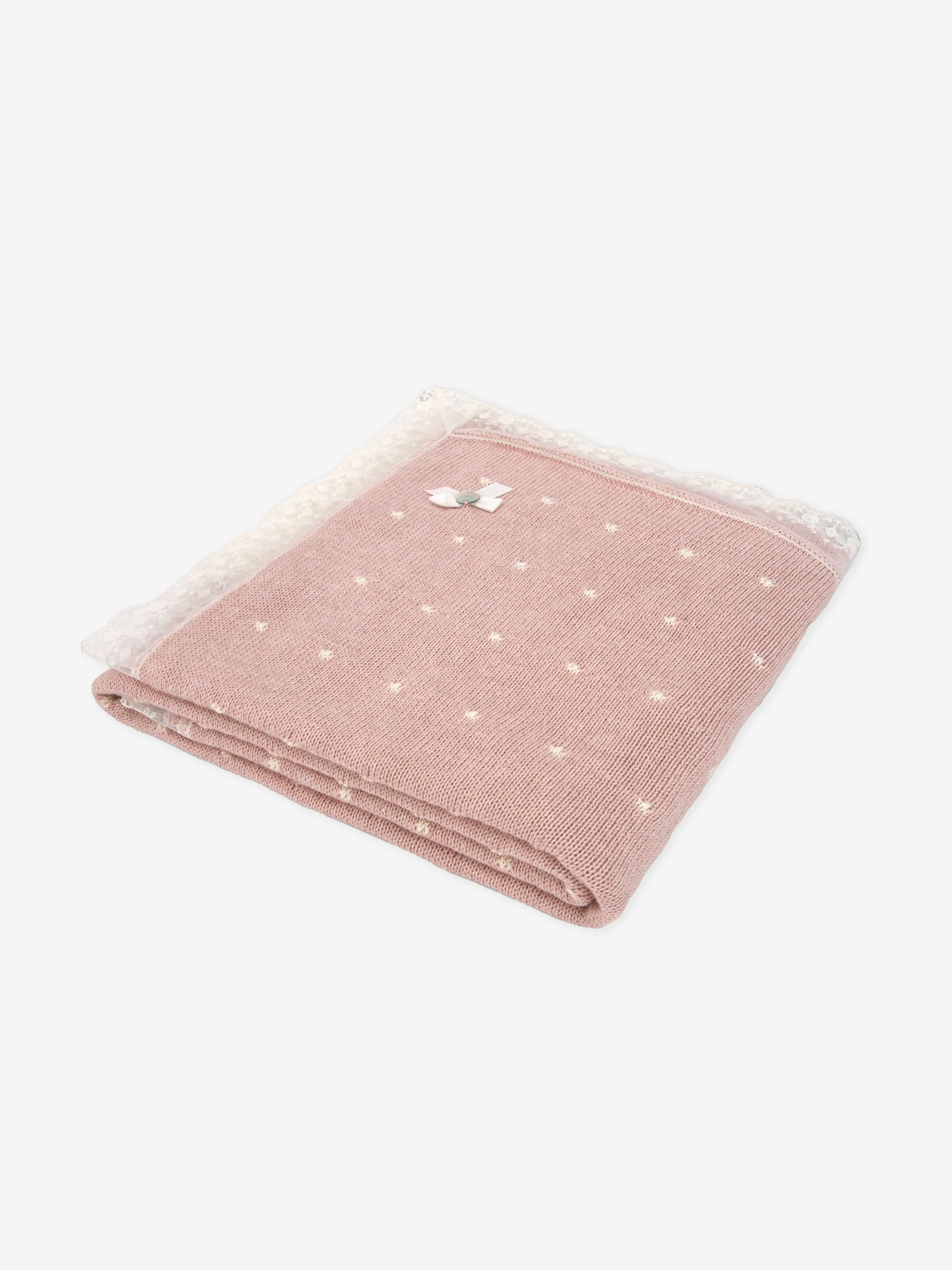 Baby Girls Cotton and Cashmere Blanket in Pink