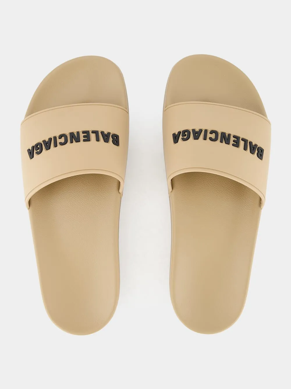 Beige Pool Slide Sandals