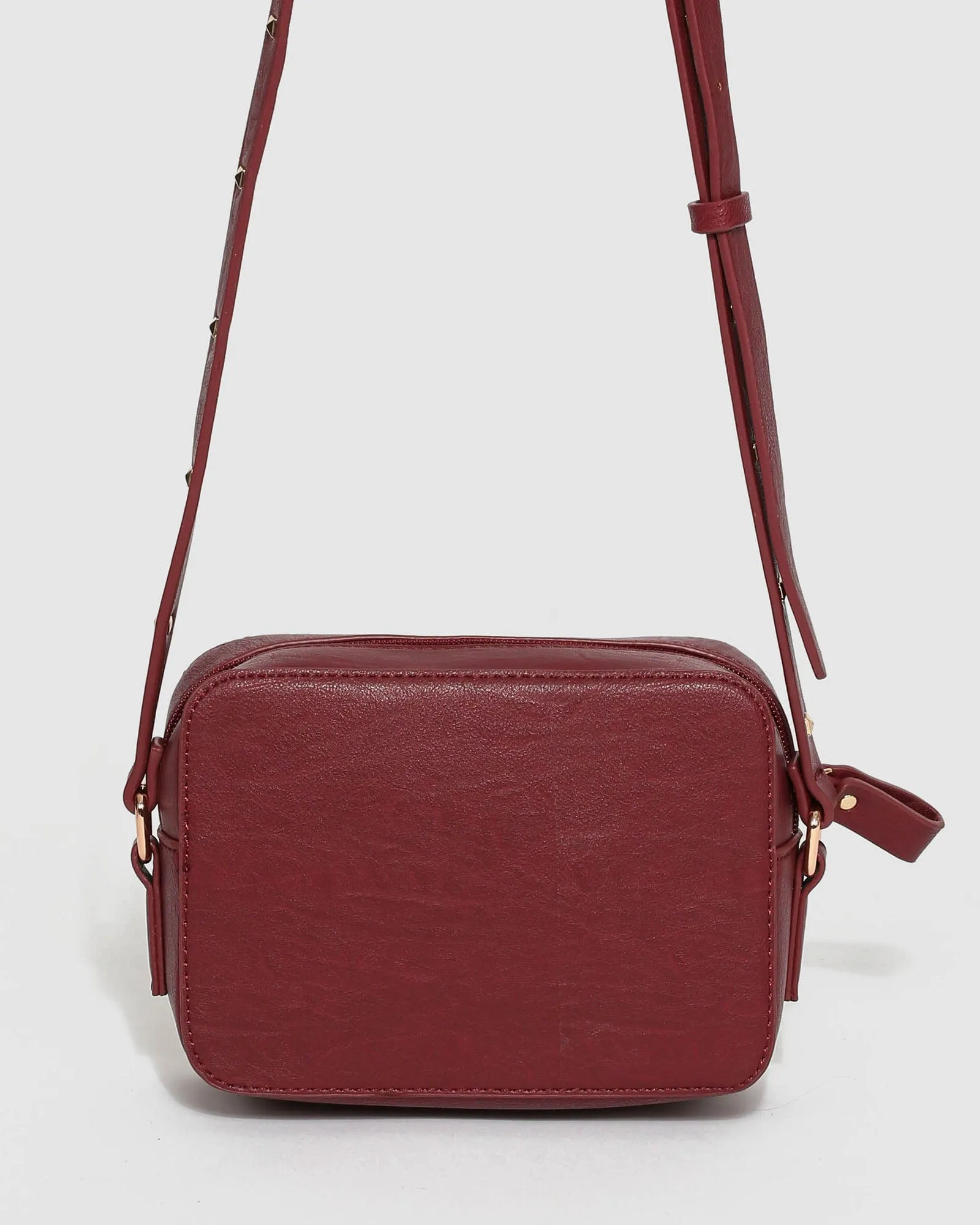 Berry Chloe Stud Crossbody Bag