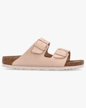 Birkenstock Arizona Birko-Flor New Beige Two Bar Mules Narrow Width