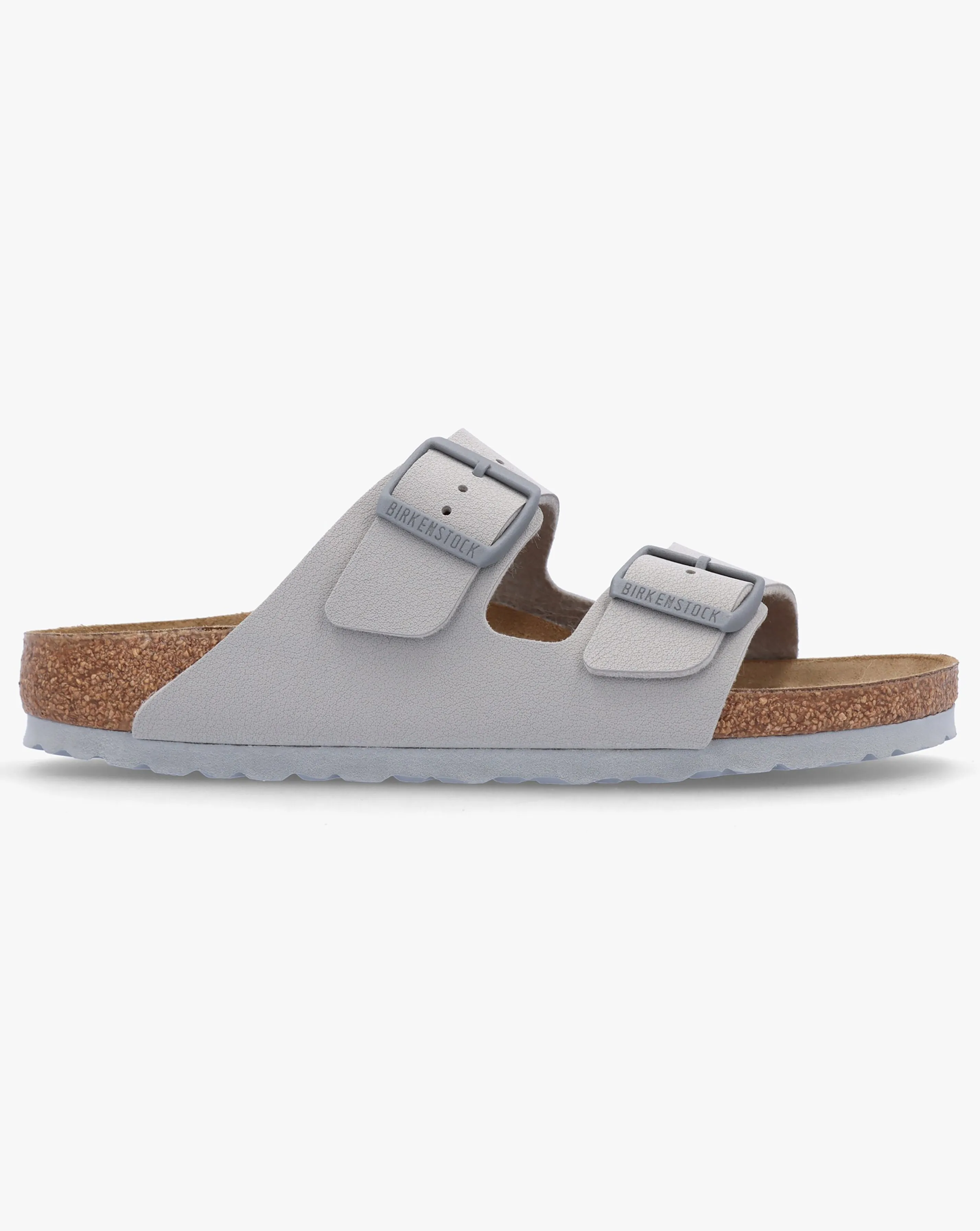 Birkenstock Arizona Birko-Flor Stone Coin Two Bar Mules Narrow Width | Simply Be