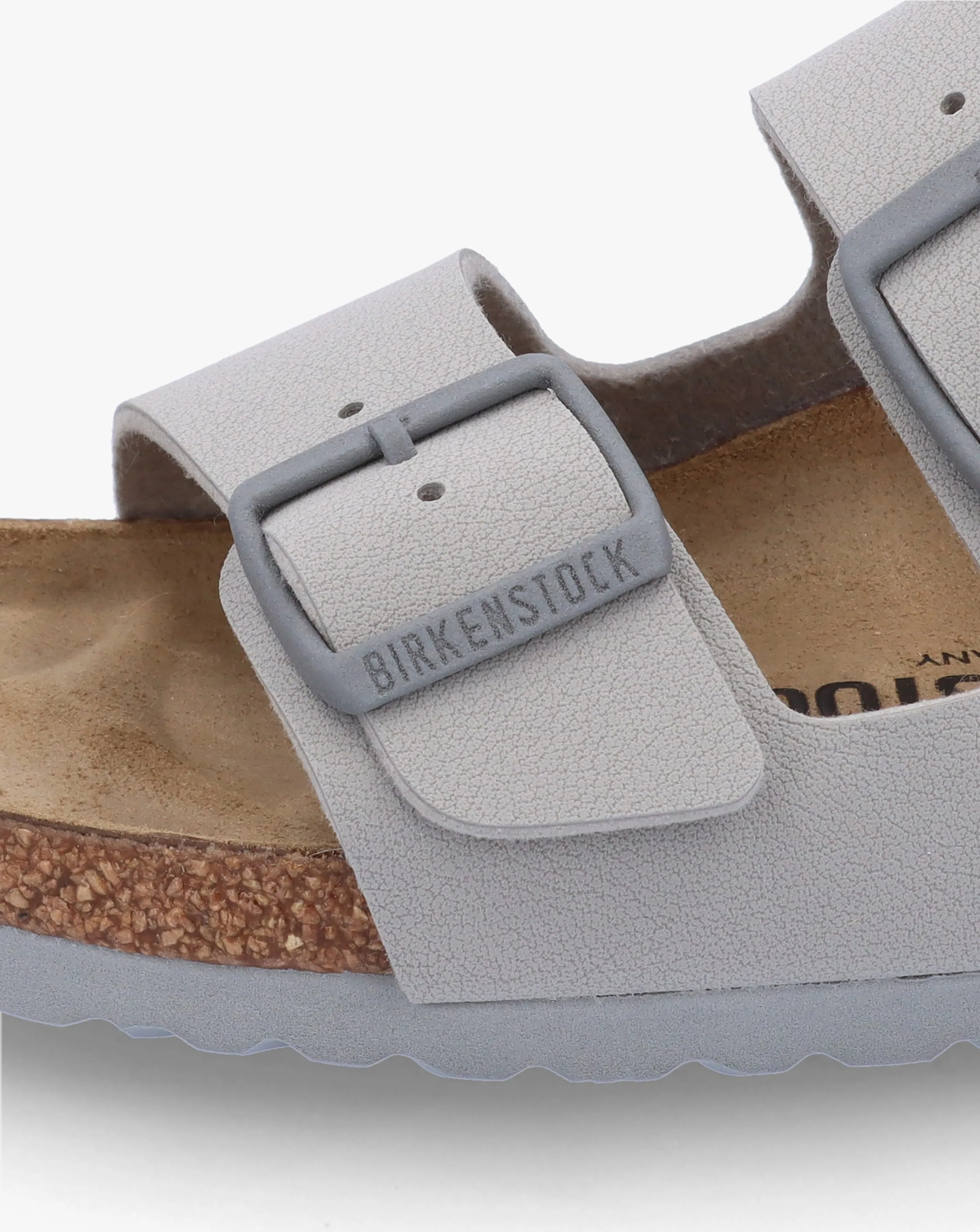 Birkenstock Arizona Birko-Flor Stone Coin Two Bar Mules Narrow Width | Simply Be