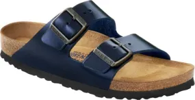 Birkenstock mules sandals Arizona metallic dark sapphire leather