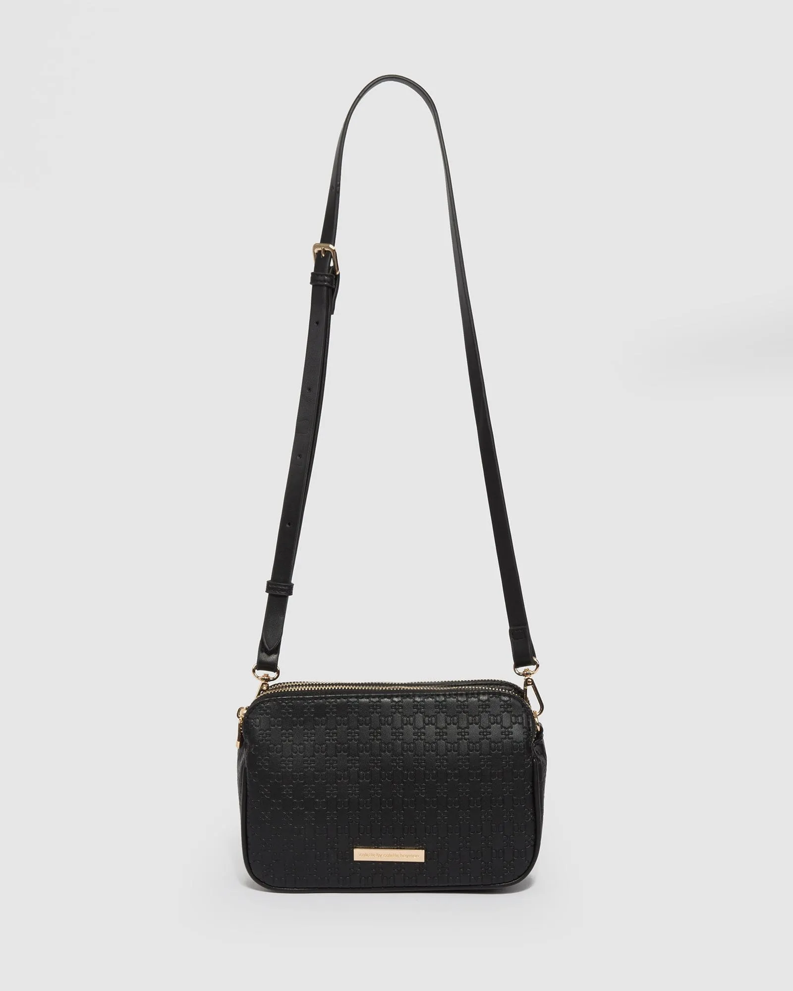 Black Amalie Rounded Crossbody Bag