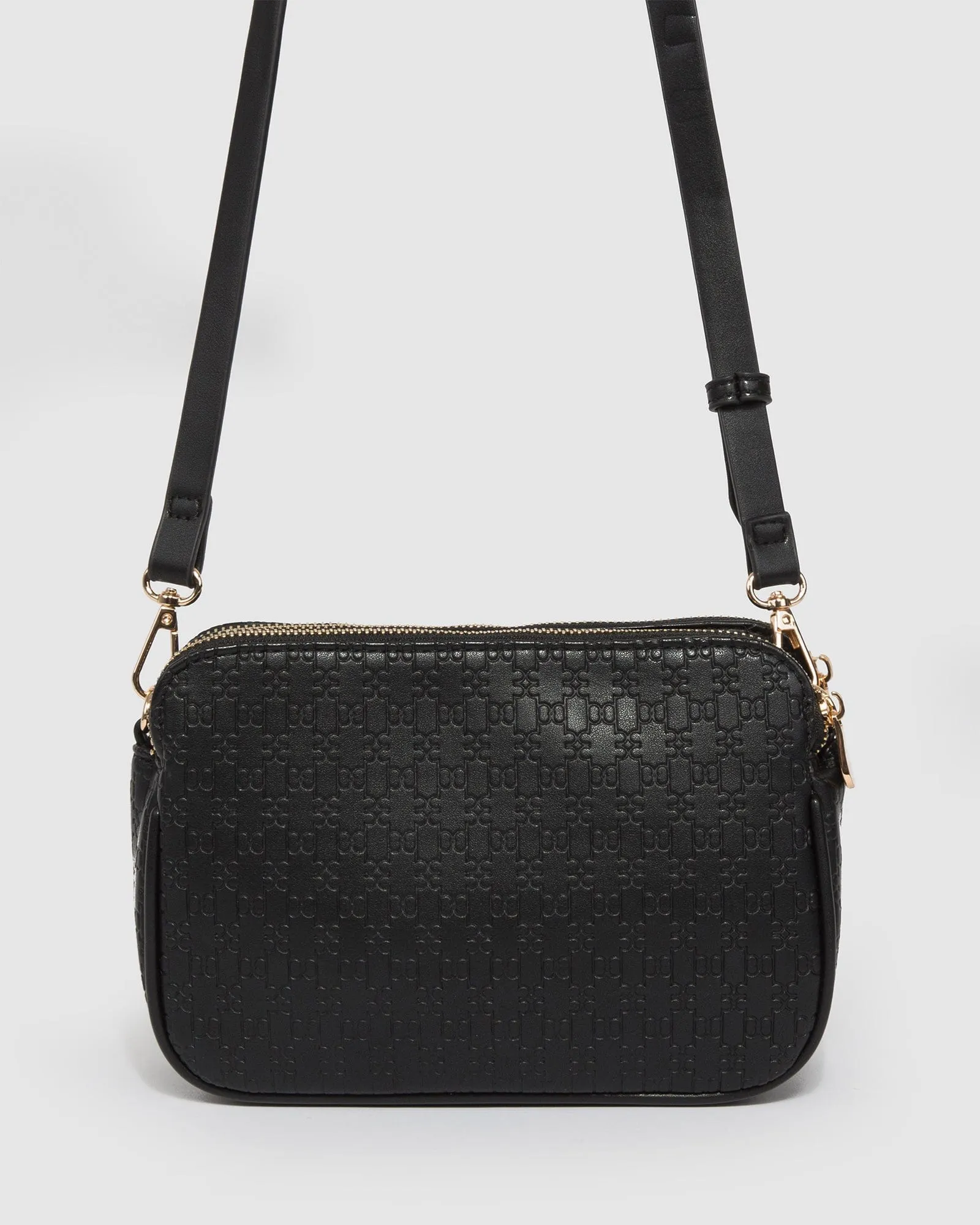 Black Amalie Rounded Crossbody Bag