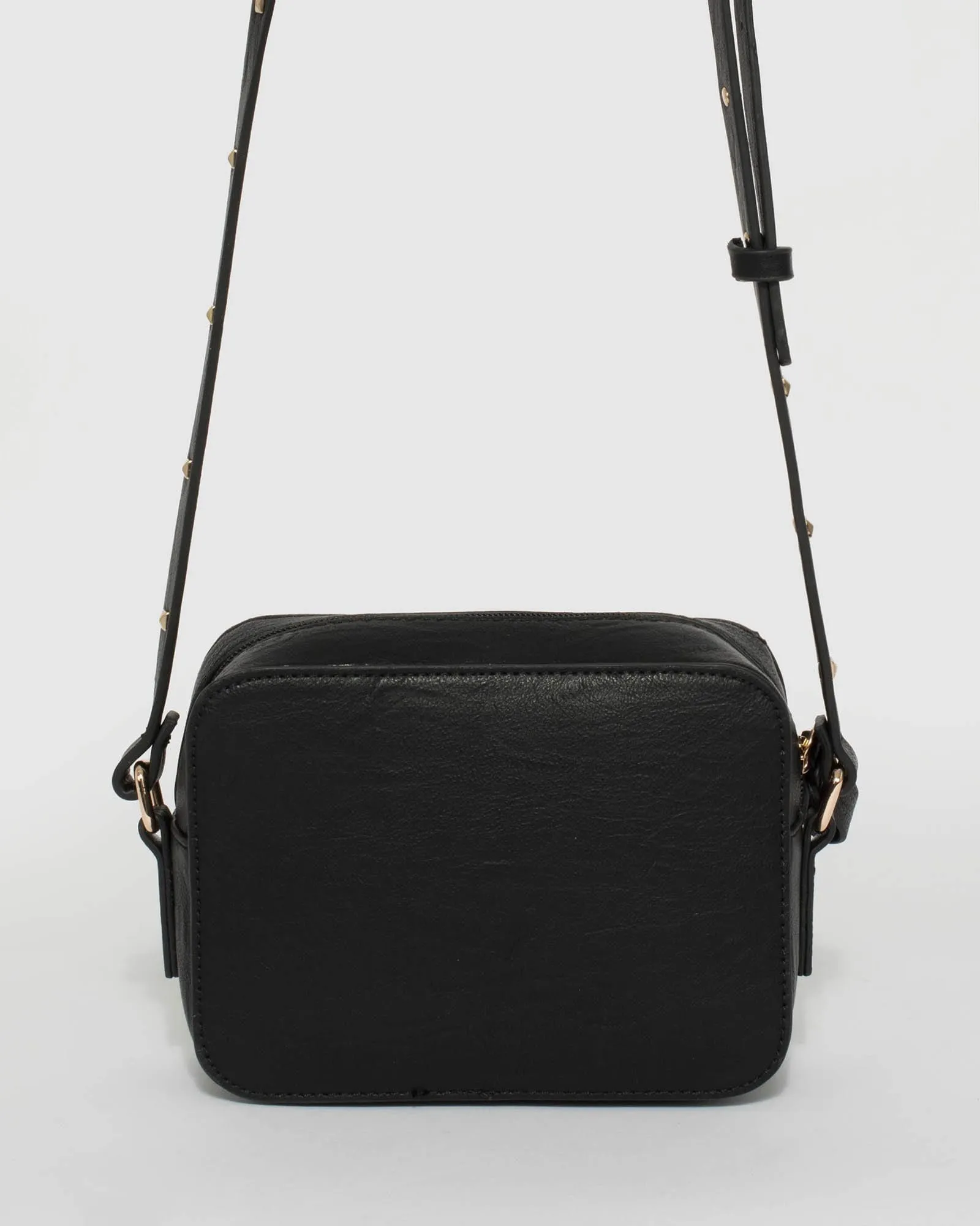 Black Chloe Stud Crossbody Bag