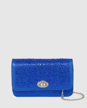 Blue Eboni Crystal Crossbody Bag