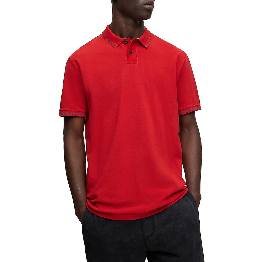 BOSS Contrast-Tip Polo Shirt