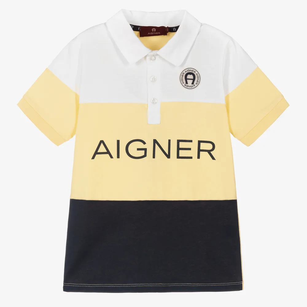 Boys Yellow Logo Polo Shirt