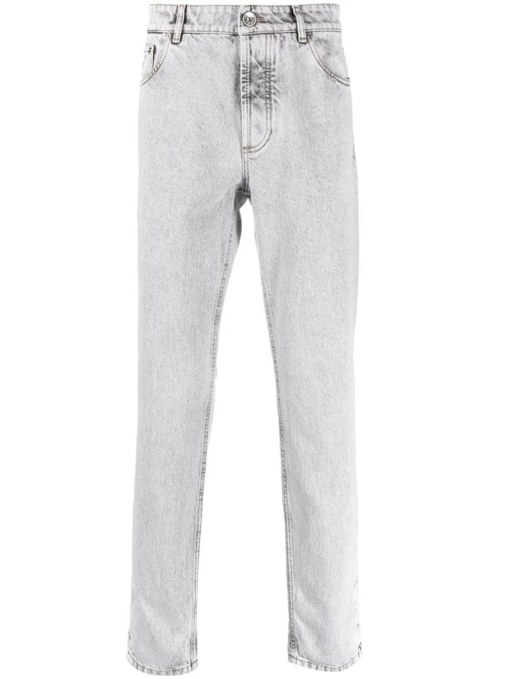 Brunello Cucinelli Mid-Rise Aged Denim Jeans | Luxury and style at your fingertips