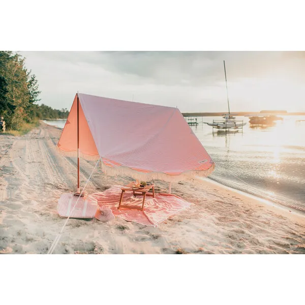 Business & Pleasure Co. Premium Beach Tent, Lauren's Pink Stripe