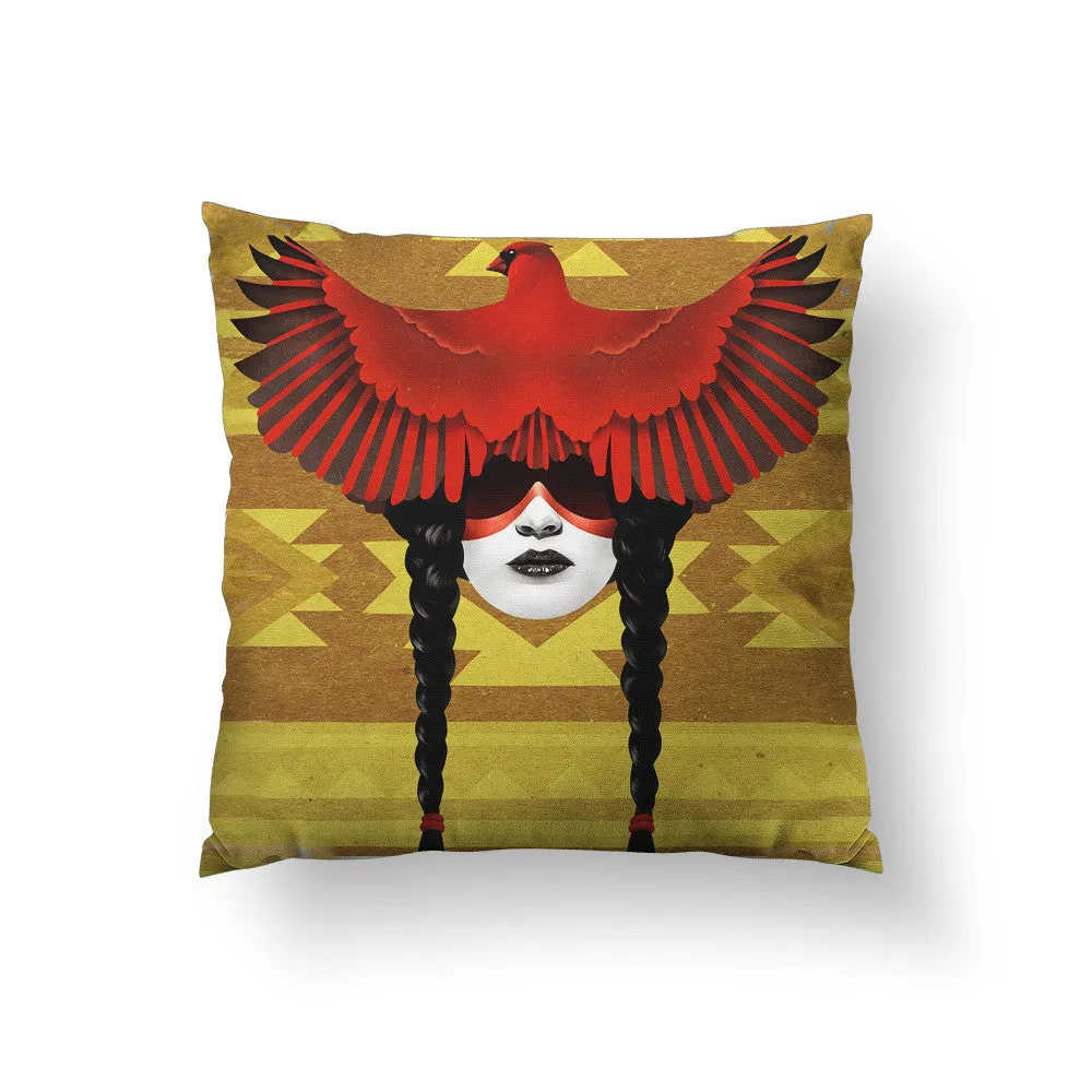 Cardinal Warrior Throw Pillow