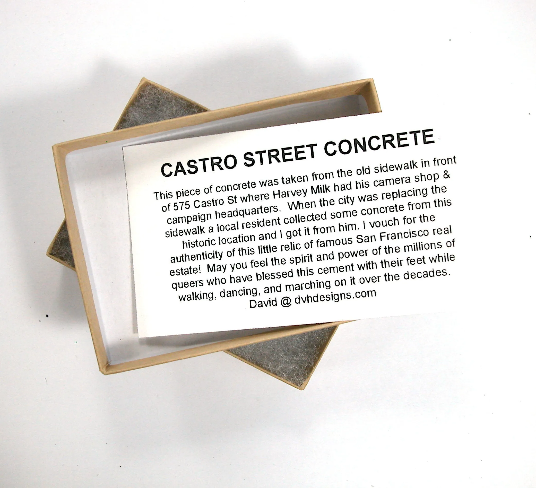 Castro Concrete Gay Pride Relic from Sidewalk of Harvey Milk Camera Shop (4648)