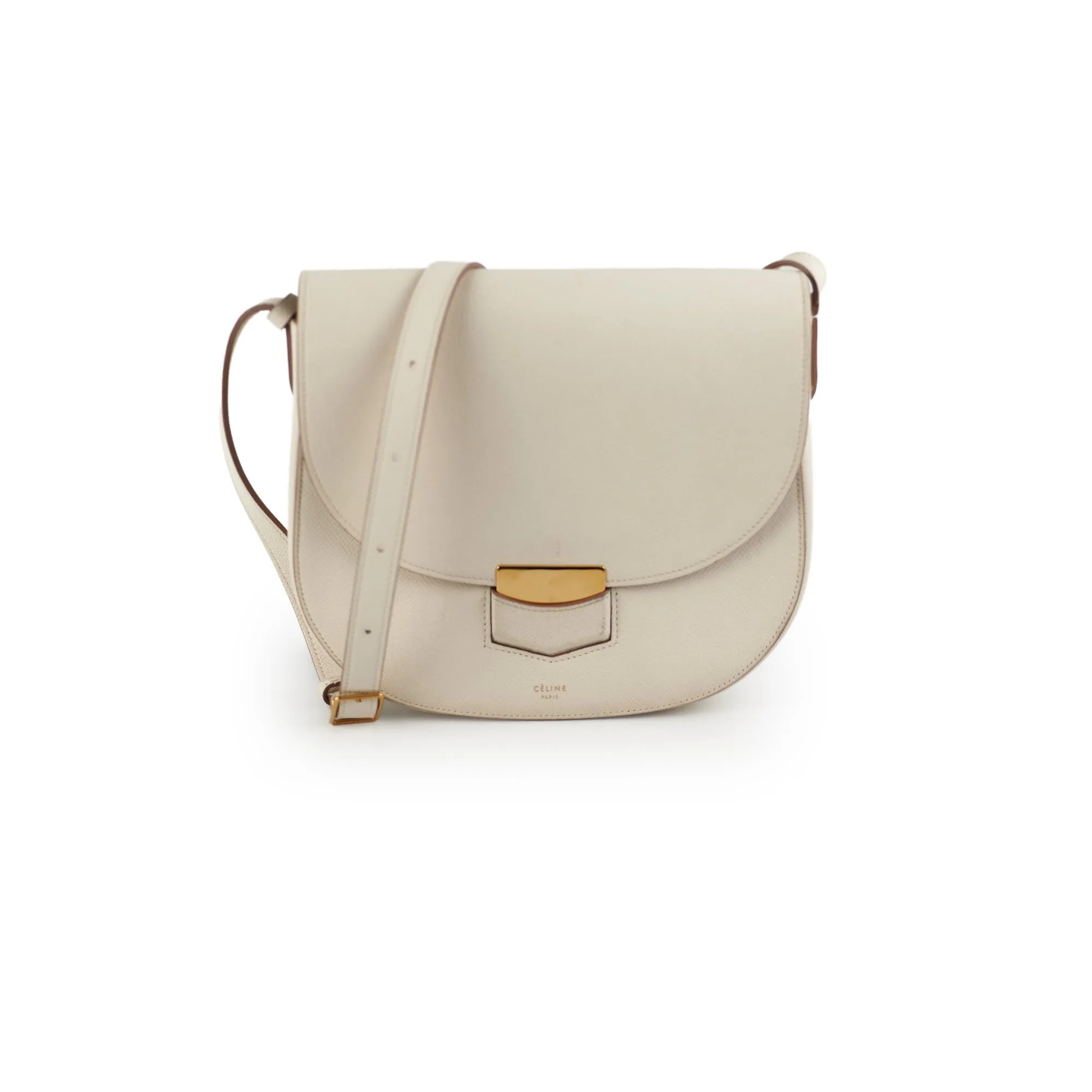 Celine Medium White Shoulder Bag