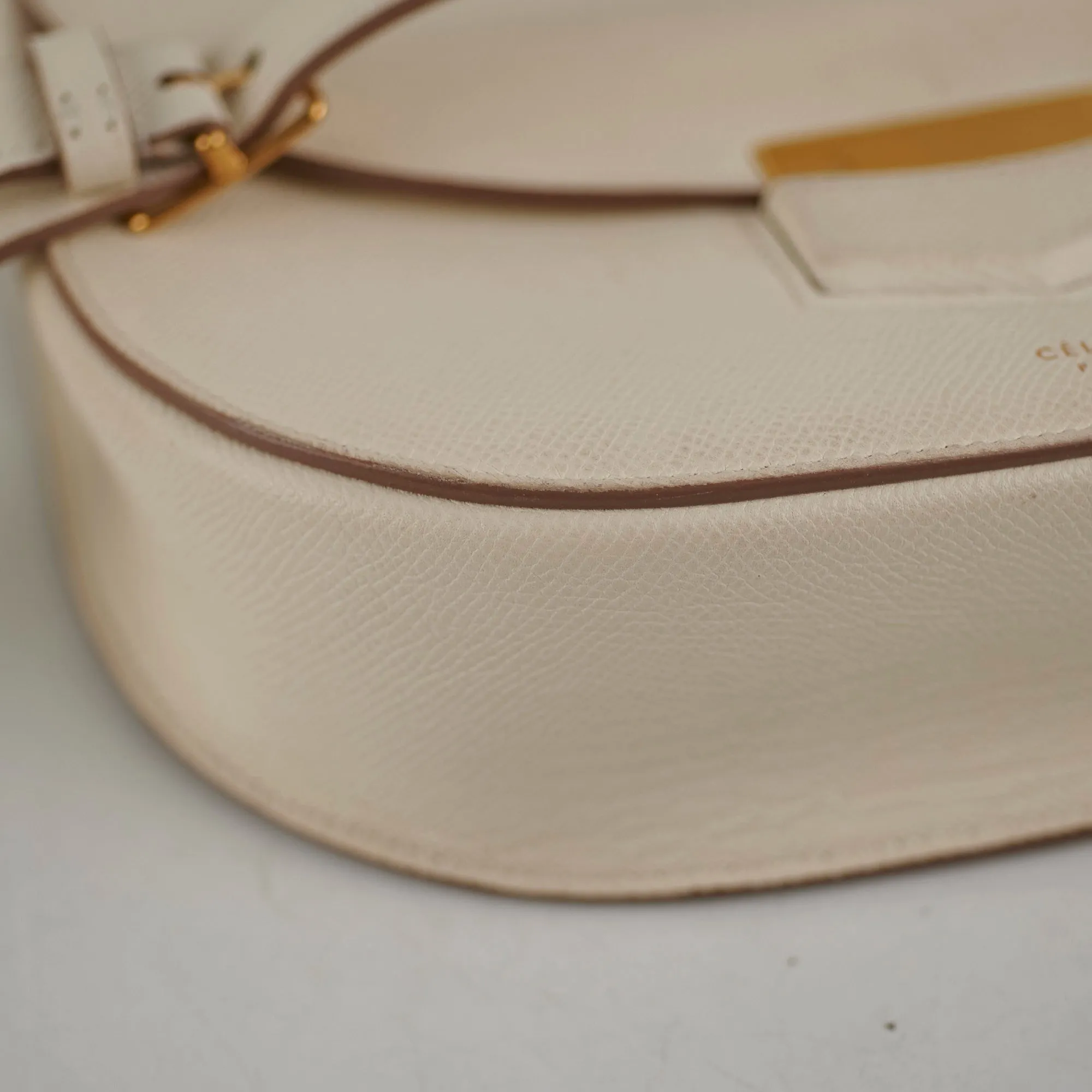 Celine Medium White Shoulder Bag