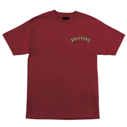 Creature Skateboards Shirt Coffin Party Burgundy