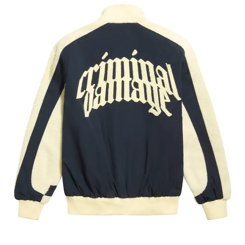 Criminal Damage Micro Sherpa Jacket - Blue