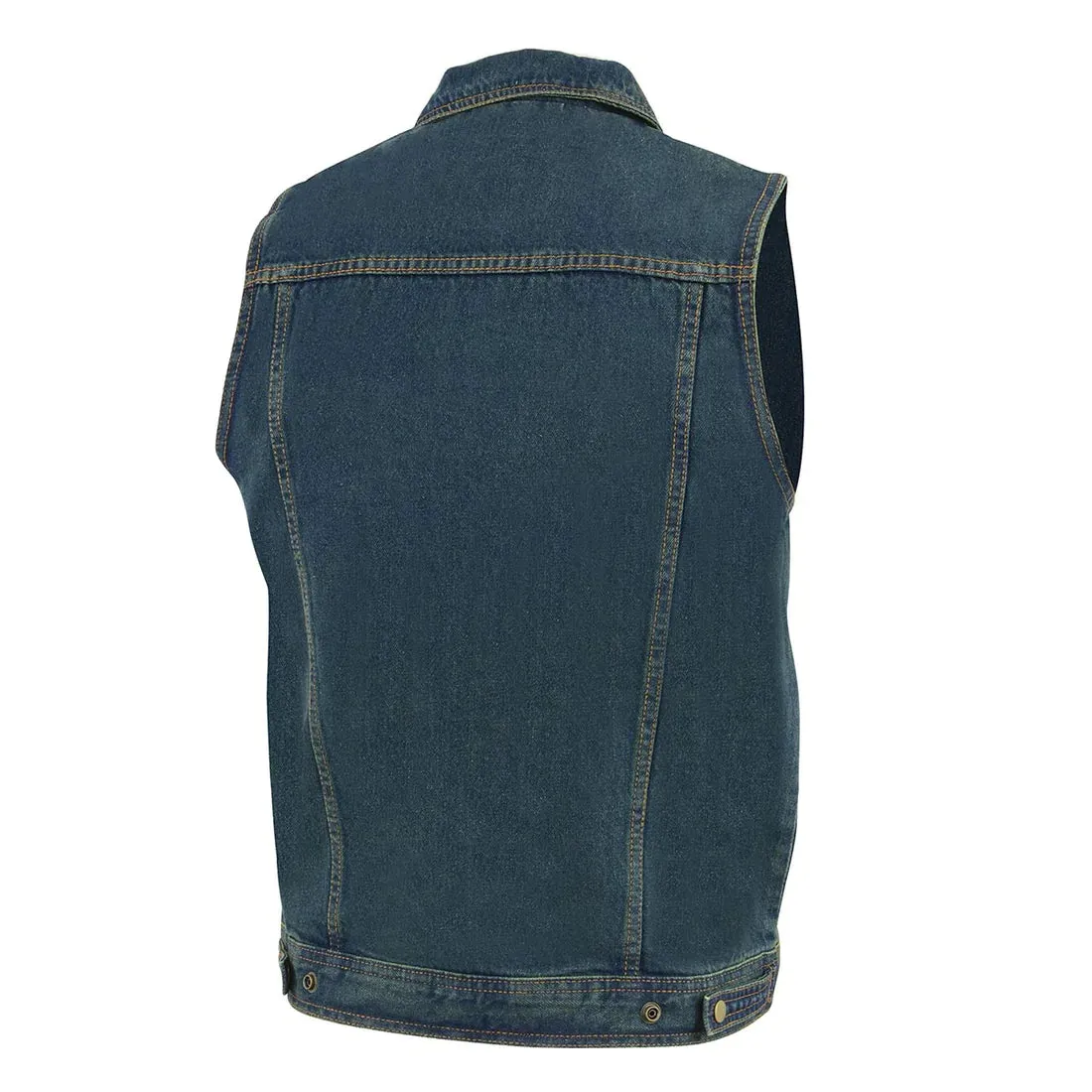 Denim Vest Lined-Blue