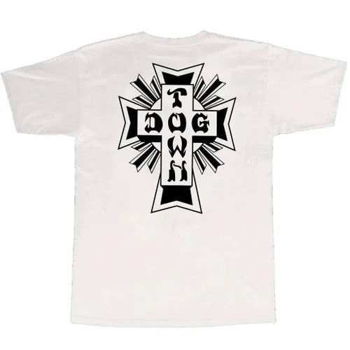 Dogtown Skateboards Shirt Cross Logo White/Black