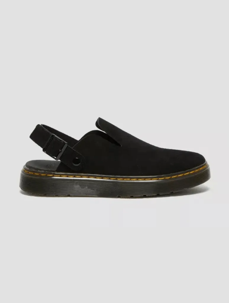 Dr. Martens Carlson Suede Slingback Mules in Black