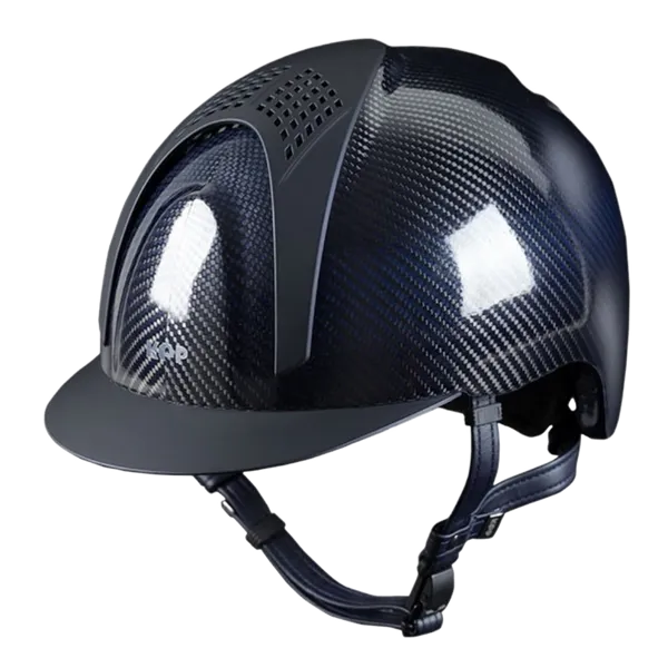 E-LIGHT Carbon Helmet - Shine Blue with 2 Matt Inserts by KEP