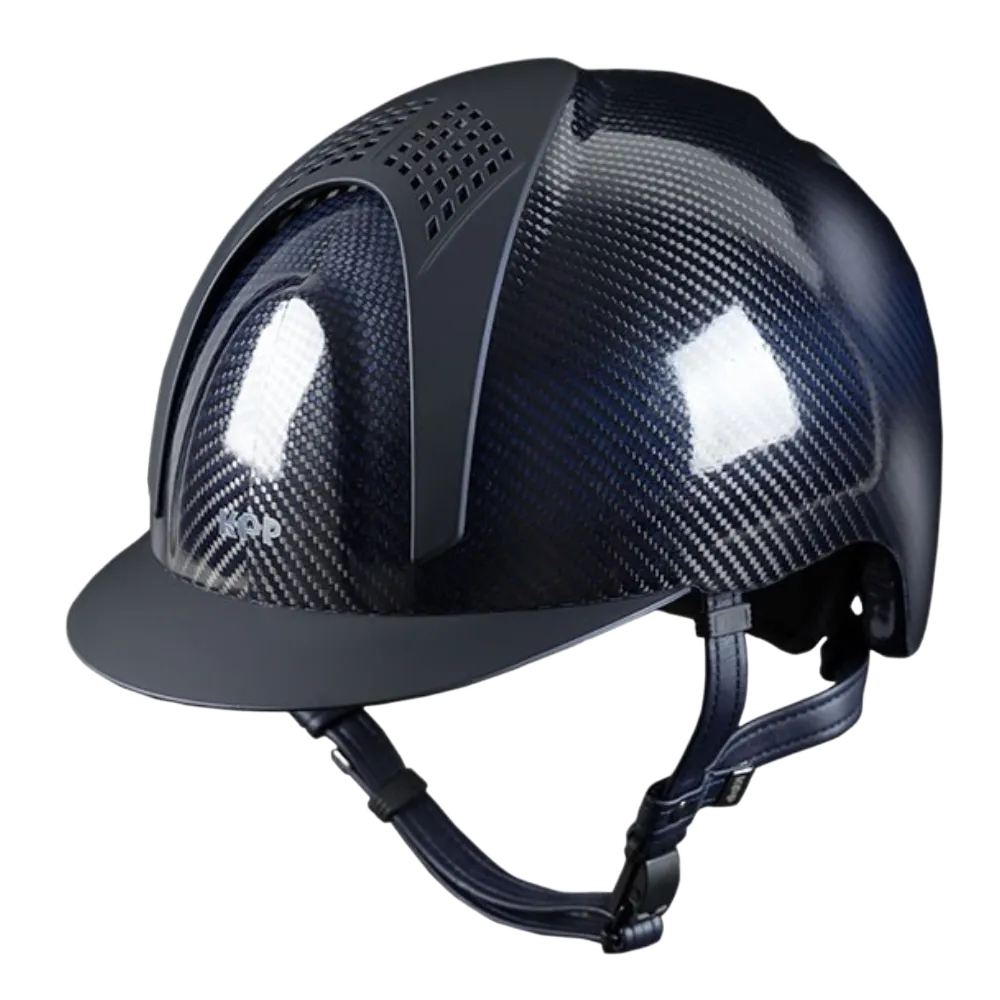 E-LIGHT Carbon Helmet - Shine Blue with 2 Matt Inserts by KEP