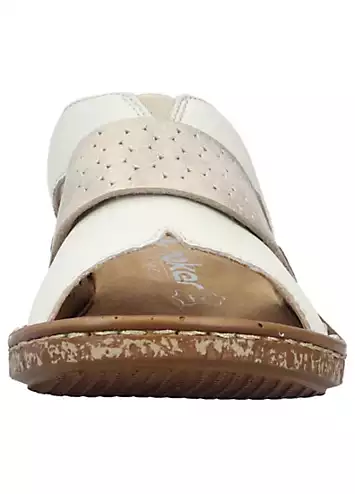 Embossed Logo Wide Slip-On Mules by Rieker | Look Again