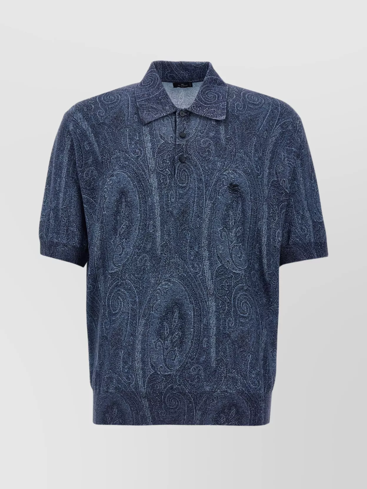 Etro   'paisley' collar polo shirt