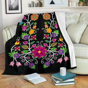 Floral Beadwork-01 Ultra-Soft Micro Fleece Premium Blanket