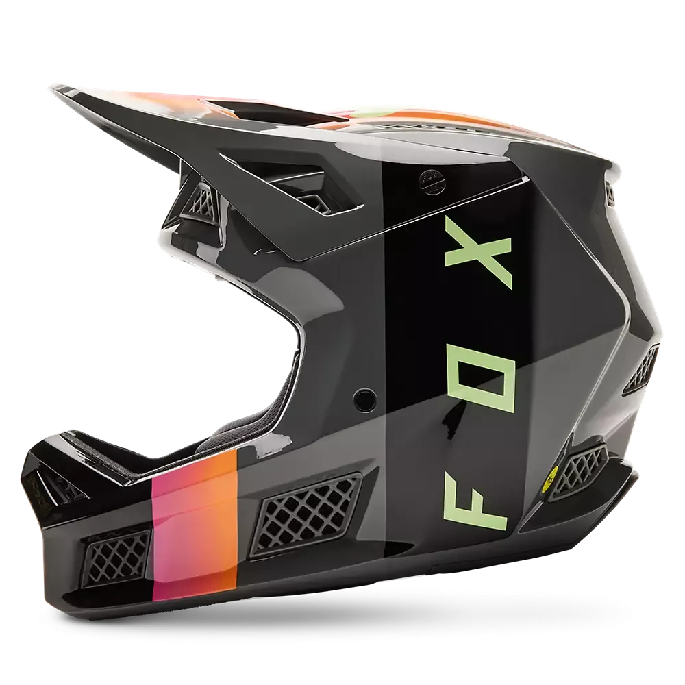 Fox Racing Rampage Pro Carbon MIPS Full Face Helmet - Reez - Pewter