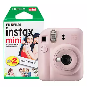 Fujifilm Instax Mini 12 Instant Camera with 20 Shot Film Pack - Blossom Pink | Kaleidoscope