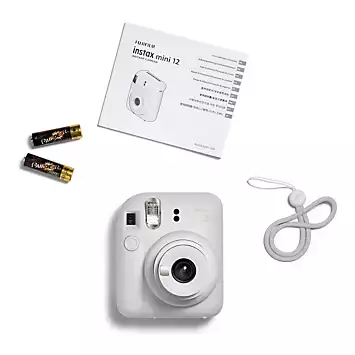 Fujifilm Instax Mini 12 Instant Camera with 40 Shot Film Pack - Clay White | Kaleidoscope