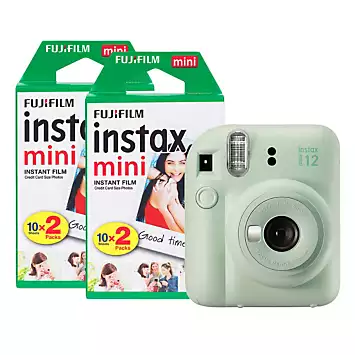 Fujifilm Instax Mini 12 Instant Camera with 40 Shot Film Pack - Mint Green | Kaleidoscope