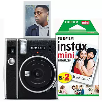 Fujifilm Instax Mini 40 Instant Camera (30 Shots) - Black | Kaleidoscope