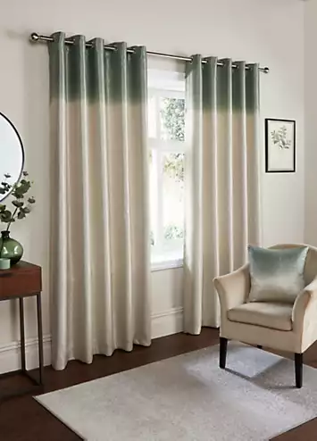 Fusion Ombre Strata Pair of Eyelet Curtains | Kaleidoscope