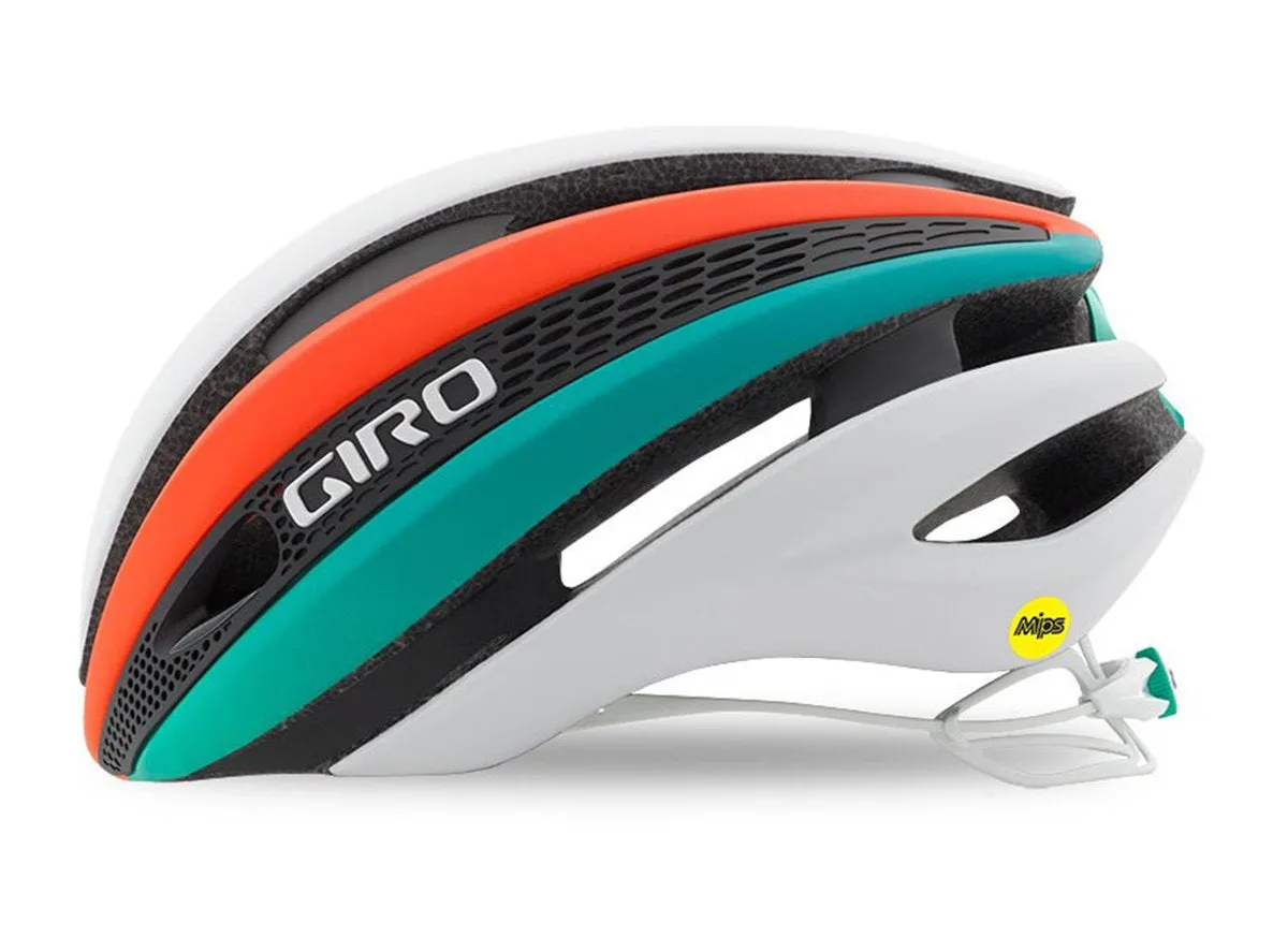 Giro Synthe Road Helmet - White-Turquoise-Vermillion - 2017