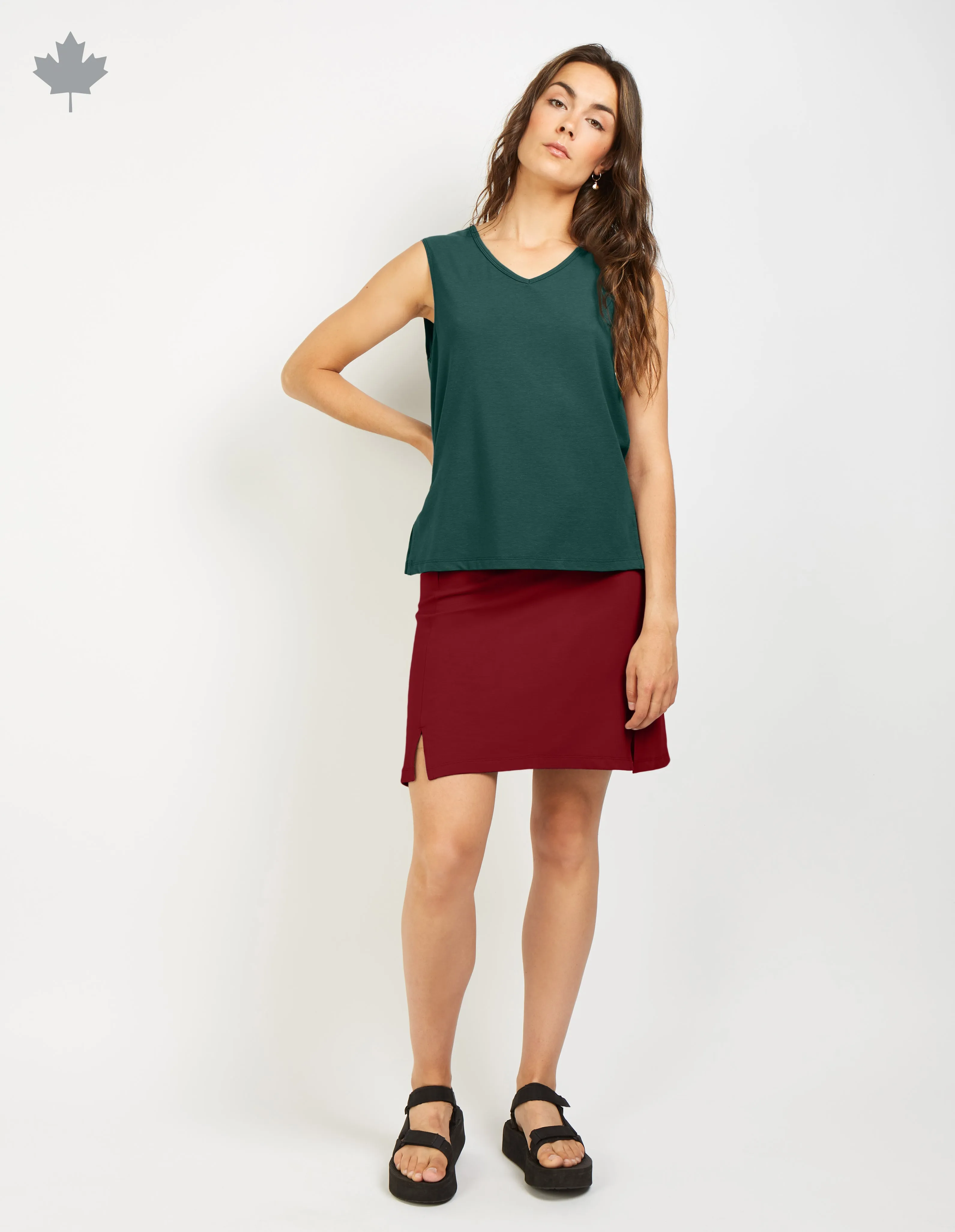 HAUT SANS MANCHES FITZROY||FITZROY SLEEVELESS TOP