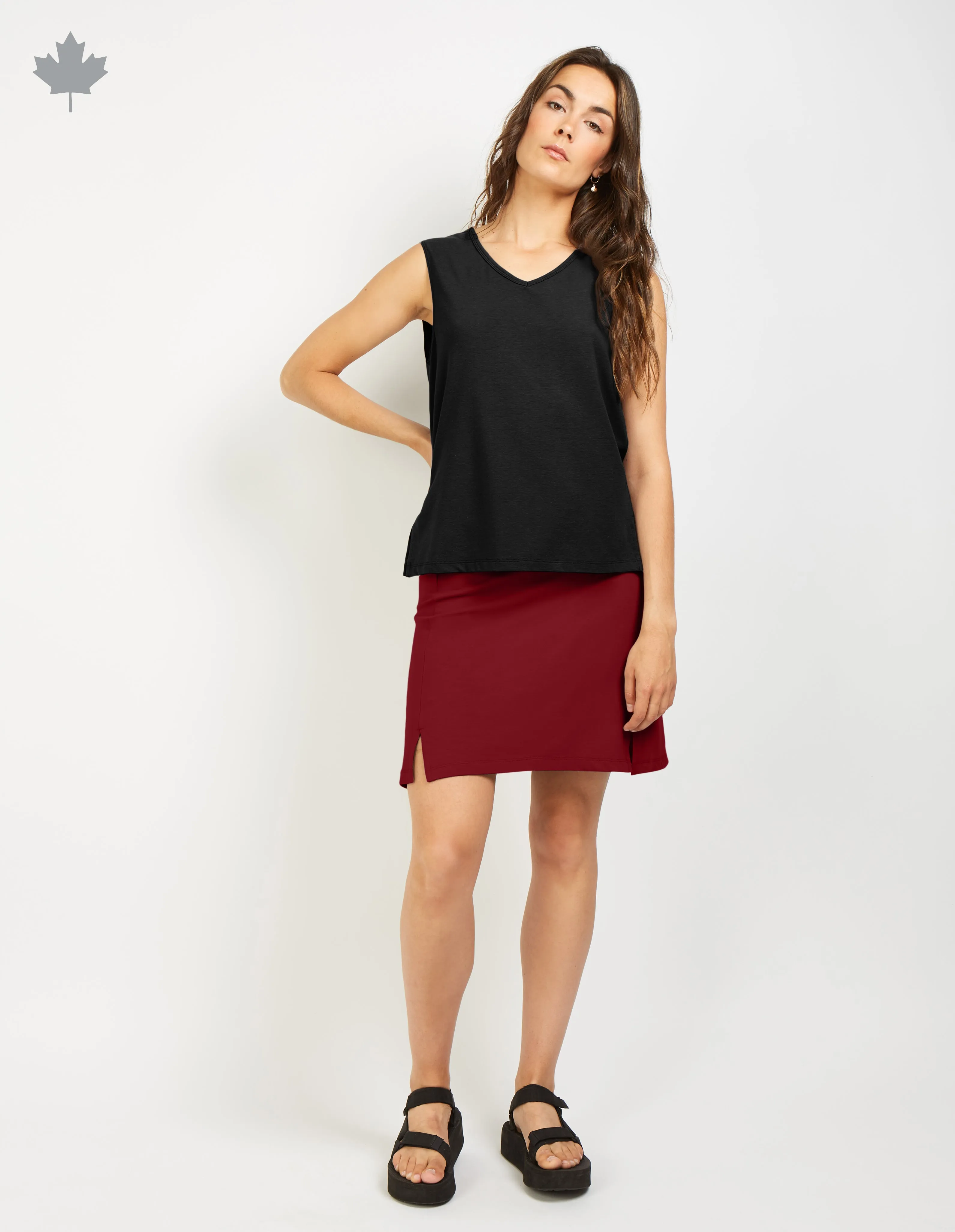 HAUT SANS MANCHES FITZROY||FITZROY SLEEVELESS TOP