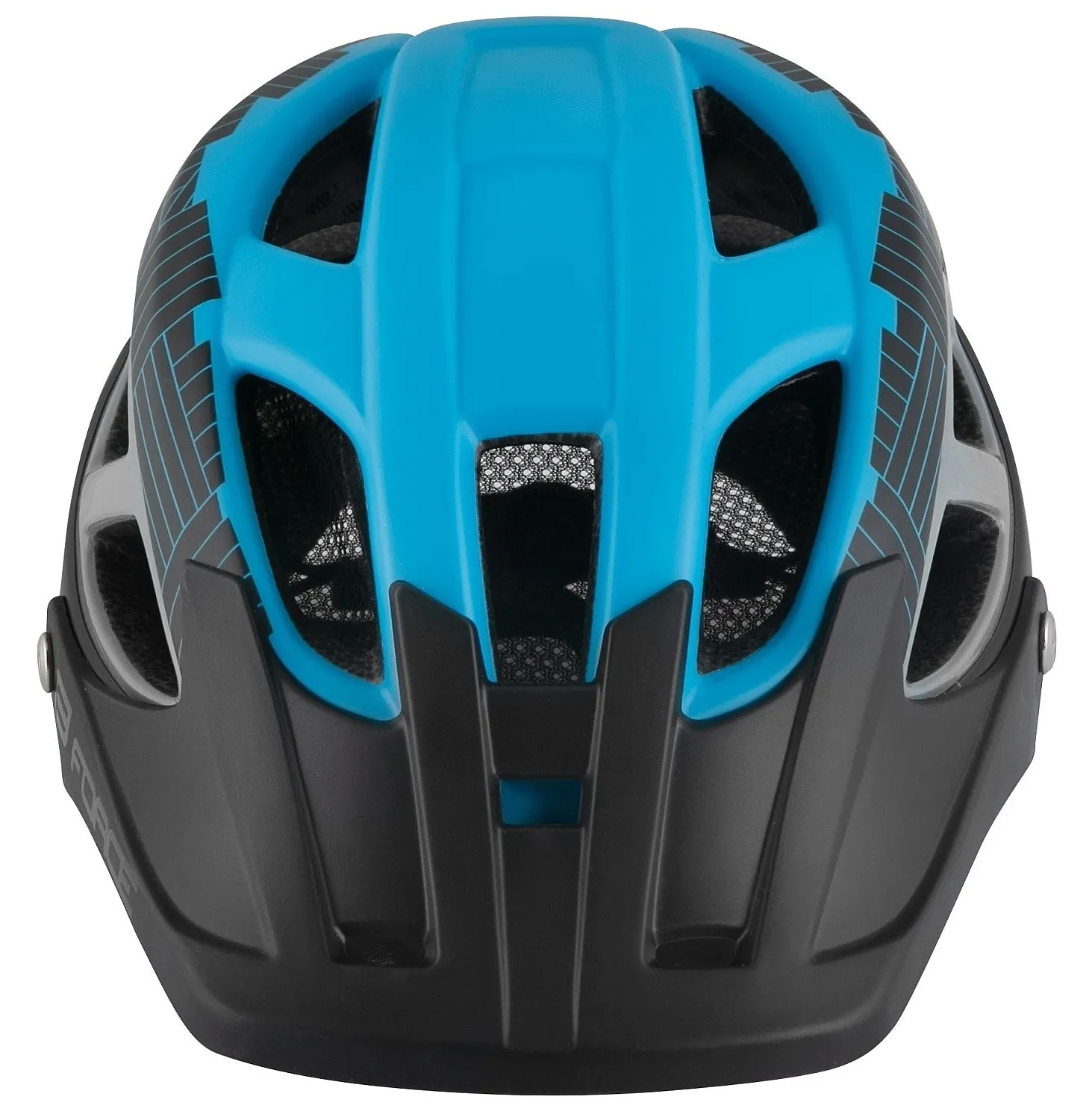 helmet FORCE Aves MTB - Black/Blue Matt