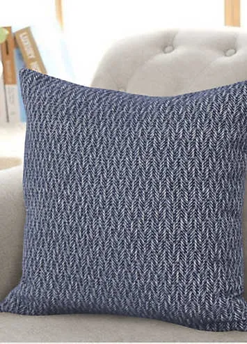 Home Curtains Woolacombe Herringbone Tweed Filled Cushion | Kaleidoscope