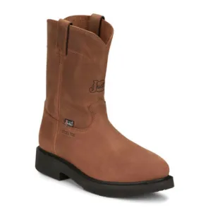 Justin | Round-Up 10" ST Work Boot | Aged Bark Brown