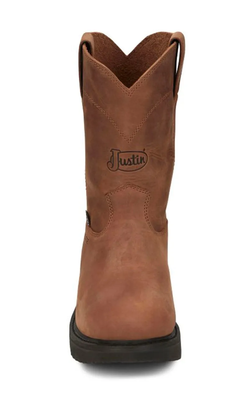 Justin | Round-Up 10" ST Work Boot | Aged Bark Brown