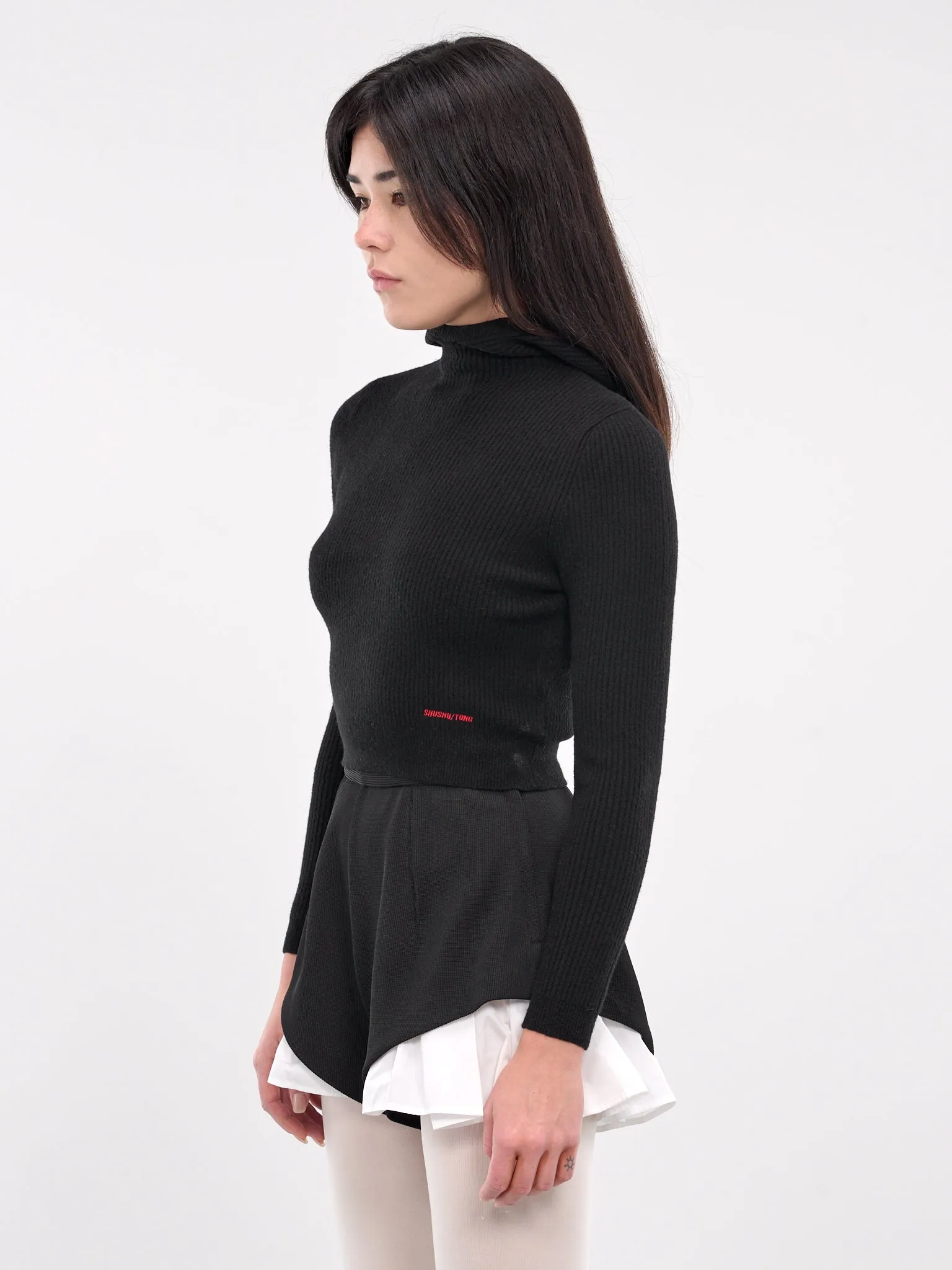 Knit Hoodie (TO25-RTI068-BLACK)