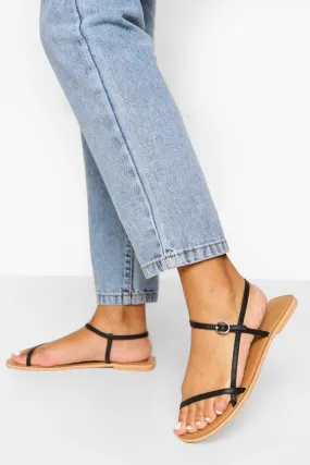 Leather Skinny Strap Sandals